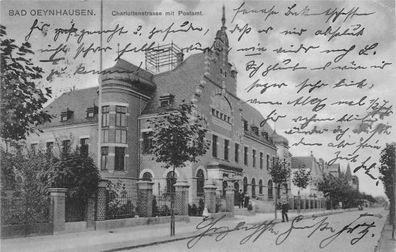 Bad Oeynhausen Charlottenstrasse mit Postamt AK 1910