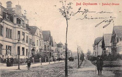 Bad Oeyehausen, Bahnhof-Straße, Postkarte 1911