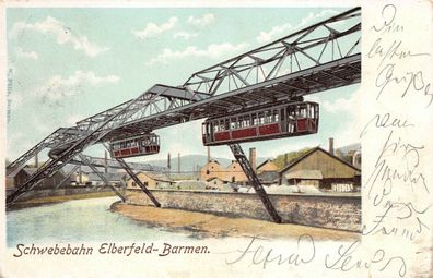 Elberfeld- Barmen Nordrhein-Westfalen, Schwebebahn AK 1902