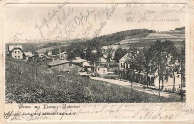 Gruss aus Kierspe-Bahnhof Straßenansicht Nordrhein-Westfalen Postkarte AK 1904