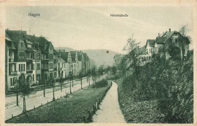 Heitnitzstraße in Hagen Nordrhein-Westfalen Postkarte AK 1911