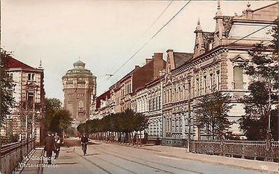 Mönchengladbach Viersenerstrasse , Fahrradfahrer Foto Postkarte