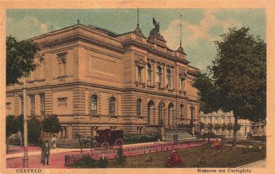 Museum am Carlsplatz in Crefeld Nordrhein-Westfalen Postkarte AK 1925