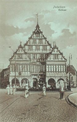 Rathaus in Paderborn Nordrhein-Westfalen Postkarte AK