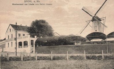 Restaurant zur Linde in Baerl am Rhein Nordrhein-Westfalen Postkarte AK 1917