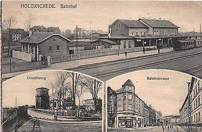 Holzwickede Bahnhof Unterführung Bahnhofstrasse Eisenbahn 1916