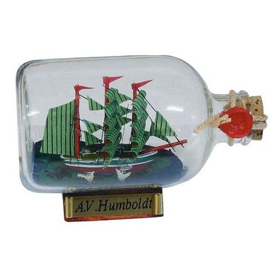 Buddelschiff, Flaschenschiff "Alexander von Humboldt", Segelschiff Flasche 9 cm