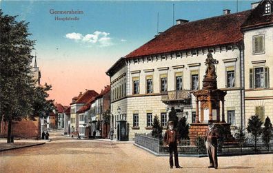 AK Germersheim Hauptstrasse Feldpost 1917