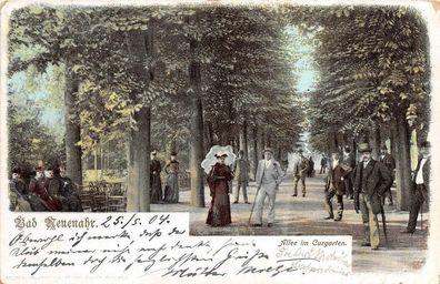 Bad Neuenahr Allee im Curgarten 1904 Postkarte