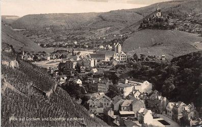 Blick auf Cochem und Enderttal a. d. Mosel Postkarte AK 1930