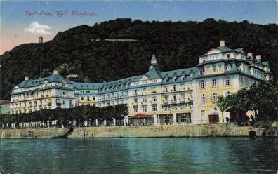 Ansicht Königliches Kurhaus Bad Ems Rheinland-Pfalz Postkarte AK 1917