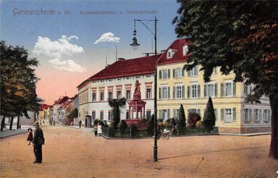 Germersheim Kommandantur, Hauptstrasse Postkarte 1918