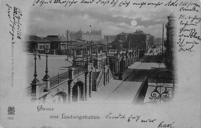 Gruss aus Ludwigshafen Postkarte 1899