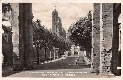 Kloster-Ruine Limburg bei Bad Dürkheim (Rheinpfalz) Krypta Langhaus Postkarte AK