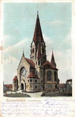 Kaiserslautern Apostelkirche Feldpostkarte AK 1915