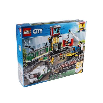 LEGO® City 60198 Güterzug Eisenbahn Train Schienen Set Lok Kranwaggon Container