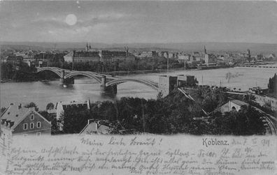 Koblenz Ansicht Postkarte 1899