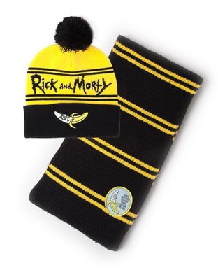 Rick and Morty - Banana Beanie & Scarf Gift Set Multicolor neu