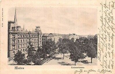 Mainz Kaiserstrasse Postkarte AK 1903