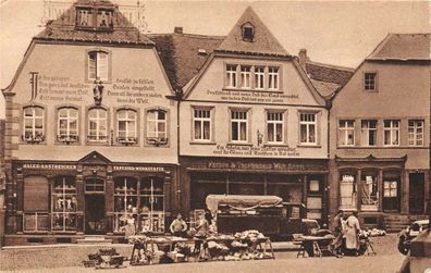 Häuser Bekenntnissprüche Domplatz St. Wendel Postkarte AK