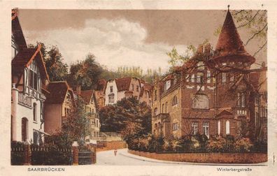 Saarbrücken Winterbergstraße AK 1917