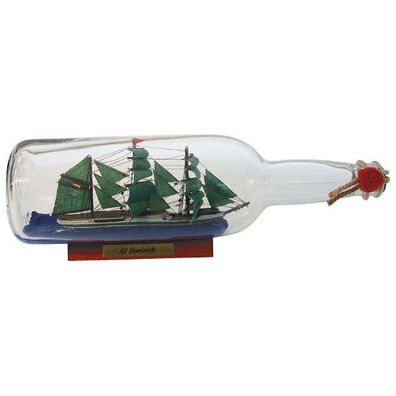 Buddelschiff, Flaschenschiff "Alexander v. Humboldt" in der Rum Flasche 29 cm