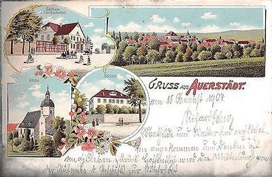 Auerstedt / Bad Sulza Gasthaus zur alten Deutscen Litho Postkarte 1904