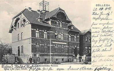 Cölleda Thür. Kaiserliche Postamt Postkarte 1904