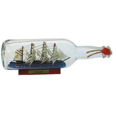 Buddelschiff, Flaschenschiff "Passat" Segelschiff in der Rum Flasche 29 cm