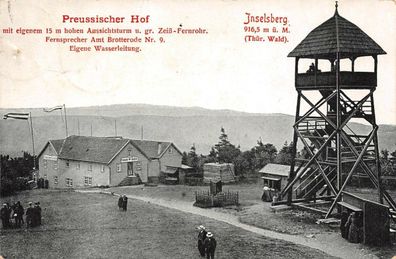 Inselberg (Thür. Wald) Preussischer Hof Aussichtsturm AK 1923