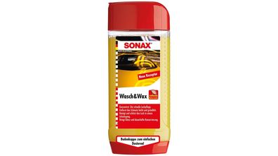 SONAX Autoshampoo "Wasch &amp; Wax" Konz 500 ml Flasche, mit Ausgießer