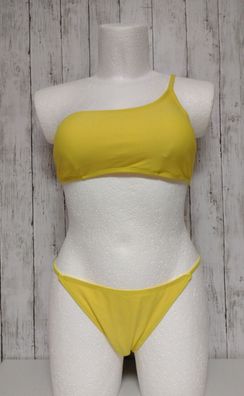 Bikini Set Gelb CUPSHE One Shoulder Größe L 44/46