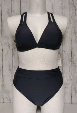 Bikini Set Rauchblau CUPSHE Cut Out Träger Größe L 44