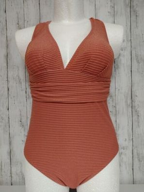 Damen Badeanzug Braun CupShe mit Lurex Größe XS 36