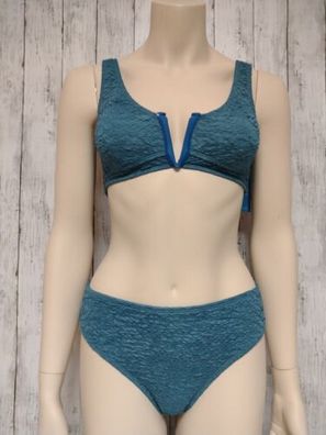 Damen Bikini Set Blau Cupshestrukturiert Größe S 38