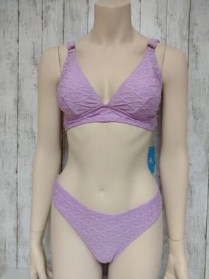 Damen Bikini Set Lavendel CUPSHE Strukturiert Größe S 38