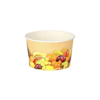 Starpak Eisbecher aus Pappe rund 125 ml Ø 8 cm · 4,8 cm "Früchte" | Schrumpffolie (20