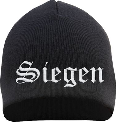 Siegen Beanie Mütze - Altdeutsch - Bestickt - Strickmütze Wintermütze