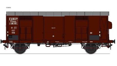 Dingler 120202 2-achsiger Spitzdachwagen mit Bremserhau Spur 1