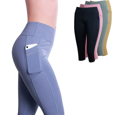 topschuhe24 2142 Damen Sport Capri Leggings