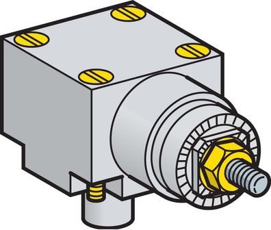 Schneider ZCKE095 ZCKE-Positionsschalterkopf, Drehantrieb für Gabelhebel, 120 °C