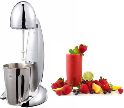 MIA ProBlend 100W Eiweißshaker 4in1 900ml Milchshaker Cocktail Mixer Chrom