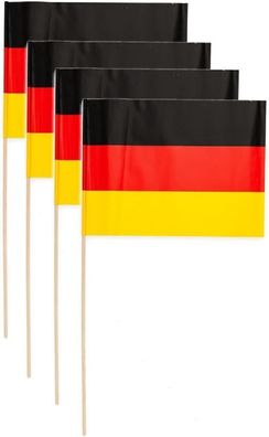 JUNG Fahnen Klein 40x20cm mit Stab Deutschland Fussball EM 2024 Fan Flagge