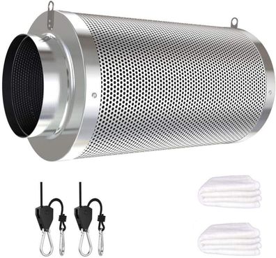 Vanleno 10,2 cm Kohlefilter mit Vorfiltern für Inline-Ventilator, aktivkohlfilt