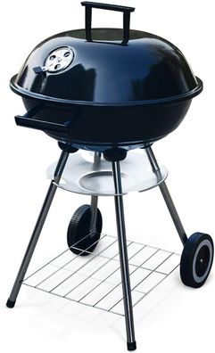 RESCH MAXX Holzkohlegrill Ø 44cm, 4 Personen Grill Holzkohle, fahrbarer Kugelgri