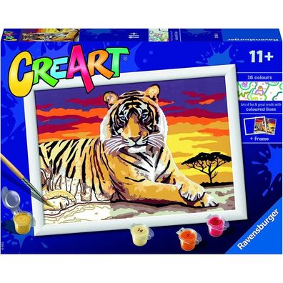 Ravensburger CreArt Malen nach Zahlen: Majestätischer Tiger 24x18cm