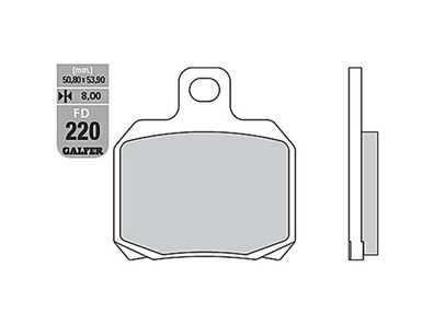 GALFER Bremsbelag "FD220" Satz G1050, Organisch Scooter