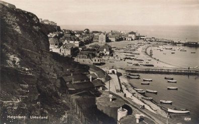 Blick auf Unterland Helgoland Schleswig-Holstein Postkarte AK