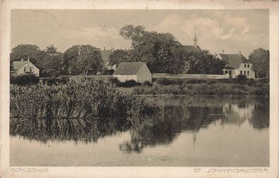 Blick auf St. Johanniskloster in Schleswig Schleswig-Holstein Postkarte AK 1912