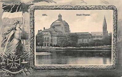 Kiel Stadt-Theater Postkarte 1915